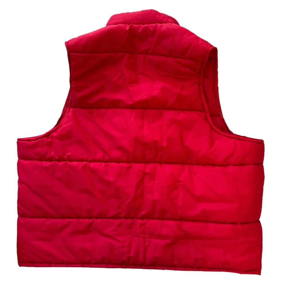 VTG Holloway Jim Beam XL Red Full Snap and Zip Men's Sleeveless‎ Puffer Vest